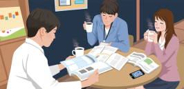 コーヒーと健康のイラスト